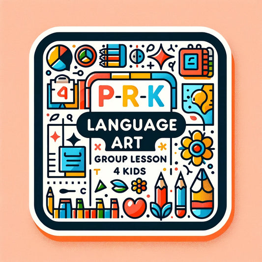 Language Art - PreK - K,  Group lesson 4 kids , 1 hour each class, 10 Class